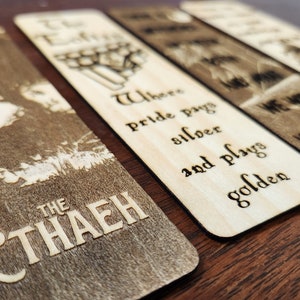 Wooden Kingkiller Chronicles Bookmarks Name of the Wind