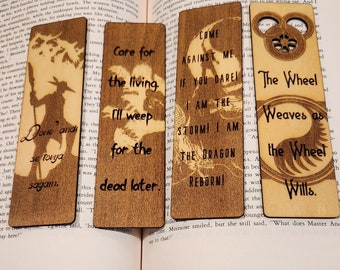 Wooden Wheel of Time Bookmarks WoT