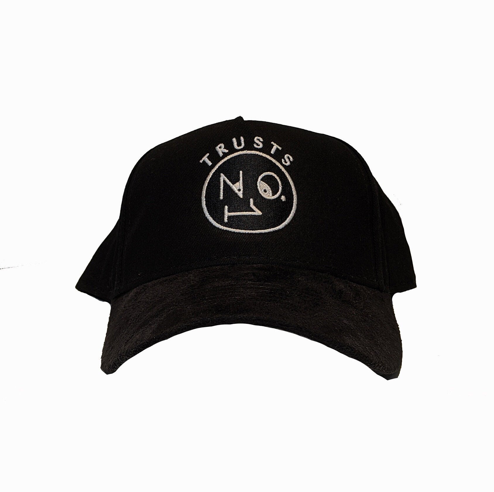 Black Designer Trust No One No1 Cap Trapstar von Hat Suede Cotton Collection Off White Street Wear Collection New Era Baseball UK London La