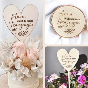 Announcement of maid of honor, maid of honor/maid of honor ask, gift, wedding ceremony marriage, dried flower arrangement, flower pot plug, wooden disc