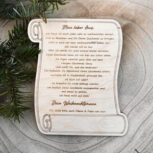 Postagem de papai noel cartão de natal de madeira carta cartão postal crianças meninos meninas personalizado acreditar em papai noel
