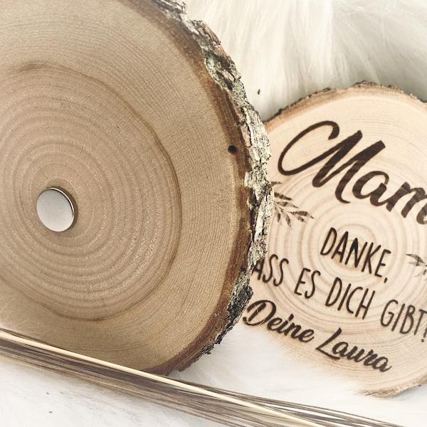 Magnet Tree Disc Wooden Disc Disant Papa Mama Gift Father’s Day Mother’s Day Birthday