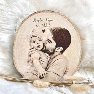 Foto real Grabado Foto en madera Regalo de Navidad Día del padre Día de San Valentín Abuelo Abuela Mamá Papá Hombres Padre Regalo Novio Marido Foto Cumpleaños