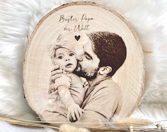 Real Photo Engraving Photo on Wood Christmas Gift Father's Mother's Day Boyfriend Husband Picture Birthday Grandpa Grandma Mum Dad Parents