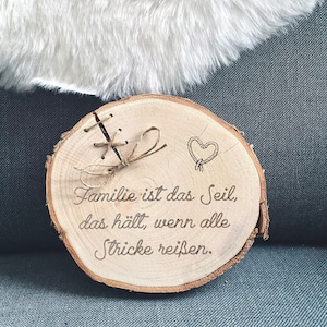 Family saying tree disc & seam Gift Birthday Mother&#39;s Day Father&#39;s Day Wedding Christmas Mom Dad Grandma Grandpa Grandparents Parents