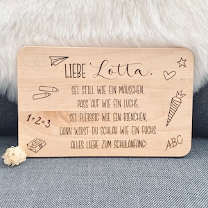 Breakfast board, school enrollment, children, schoolchild, girl, boy, gift, 1st day of school, birthday, learning, personalised