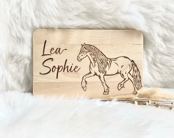 Breakfast board horse friezes children girls boys children's day gift birthday school enrollment kindergarten child birch