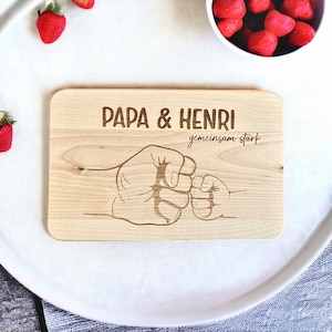 Gift for Dad Father's Day Men's Day Birthday Men Easter Breakfast Board Fists Fist Father Son Daughter Personalized Together Strong
