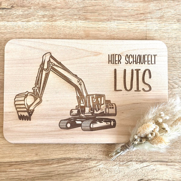 Breakfast Board Excavator Children School Child Baby Boys/Girls Gift Christmas Birthday Children's Day School Enrollment Birth Child