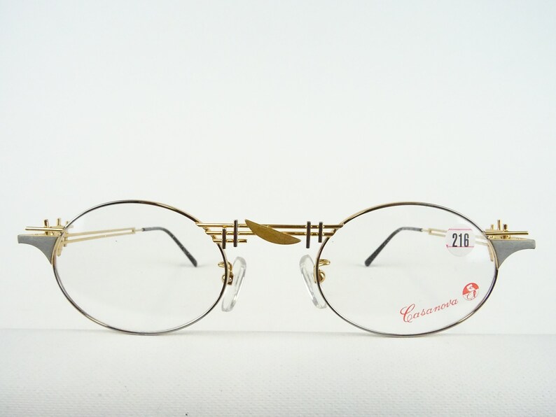Bicolor glasses Casanova high-quality spectacle frame oval-round