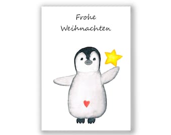Weihnachtskarte Für Enkelin – Mit Pinguin-Motiv & Spruch „Beste Enkelin Der Welt“ – Inkl. Umschlag