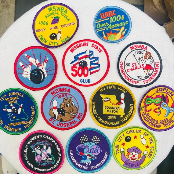 Vintage BOWLING Patches Etsy