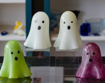 Blown and Sculpted, Glow-In-The-Dark Ghosts, Multiple Color Options | High Gravity Glassworks.