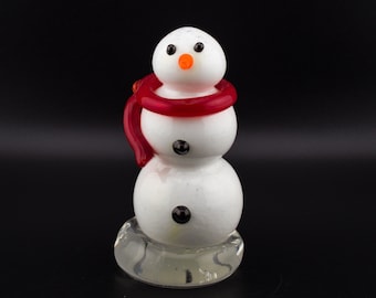 Hot Sculpted Mini Glass Snowman | High Gravity Glassworks