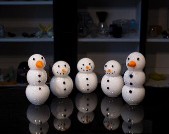 Handblown and Sculpted, Snowmen | High Gravity Glassworks