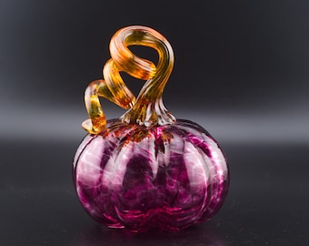 Handblown Glass Mini Pumpkin | Artisan Fall Decor, Multi-Color Options | High Gravity Glassworks