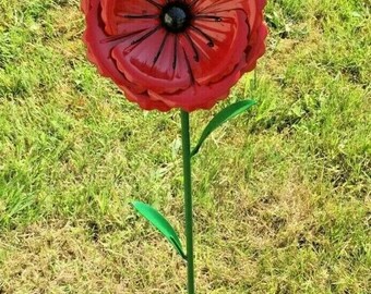 Plant Support/Stake 3 Plant Stakes 40mm Poppy Seed Head  x 115cm Long 