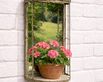 Mirror with Shelf / Green Wall Art Garden Décor Birthday Gifts