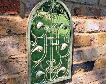 Green Arch Mirror / Garden Decor Birthday Gifts Gardener Gardening