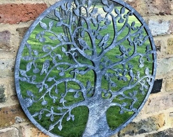 Tree of Life Mirror 51cm / Garden Decor Birthday Gifts Gardening Gardener