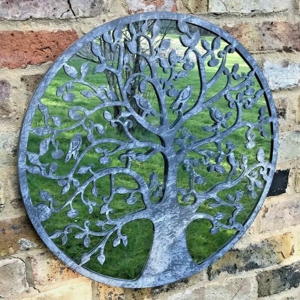 Tree of Life Mirror 51cm / Garden Decor Birthday Gifts Gardening Gardener