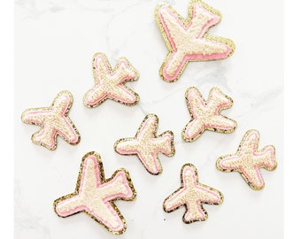 Airplane Iron On Patch - Transportation Aircraft Embroidered Patch 2.5 X 0.75 Inches