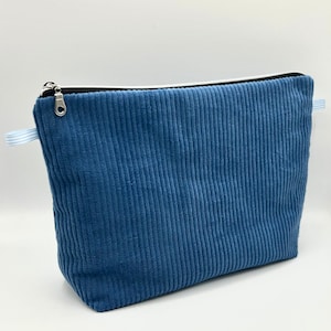 Große Kosmetiktasche aus Cord, Kosmetikbeutel, Kosmetiktasche, Schminke, Aufbewahrung, Kulturtasche, Kulturbeutel, Hygienetasche