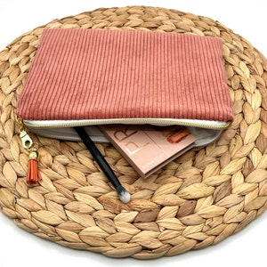 Schminktasche, Cordtasche,  Schminktäschchen, Kleine Kosmetiktasche, Kosmetiktasche, Aufbewahrung Make-up, Make-up Tasche, Kosmetiktäschchen