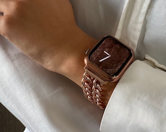 apple watch chain band rose gold