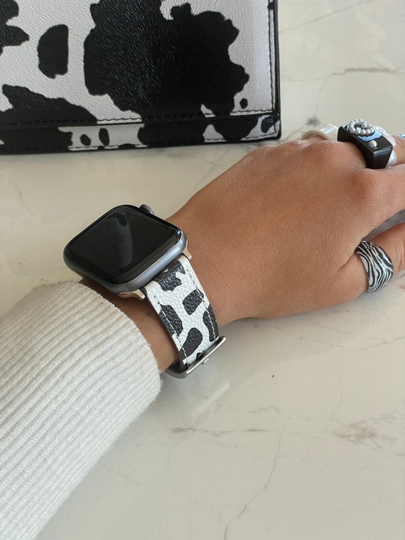 Cow Print Apple Watch Strap Genuine 