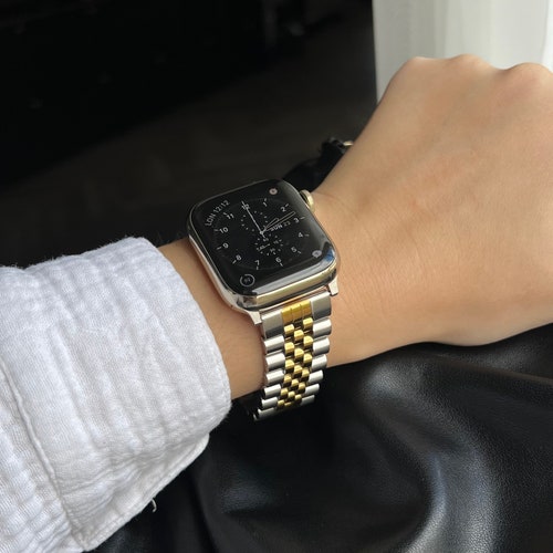 Vormen Berg kleding op Het strand Gold Apple Watch Band 45mm 44mm 42mm 41mm 40mm 38mm Apple - Etsy