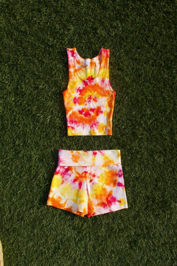 Pantaloncini Tie Dye Vestiti Pantaloni Tuta Tour Drip Effetto Tie