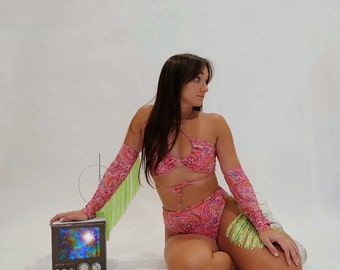 Day Tripper Top / Festival Set / Festival Outfit / Rave Set / Rave Outfit