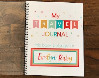 Kids Travel Journal, Colorful Travel Journal For Kids