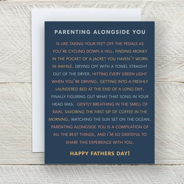 Parenting Alongside You Father's Day Card for Husband