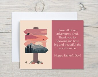 Travel And Adventures Father's Day Card For Dad