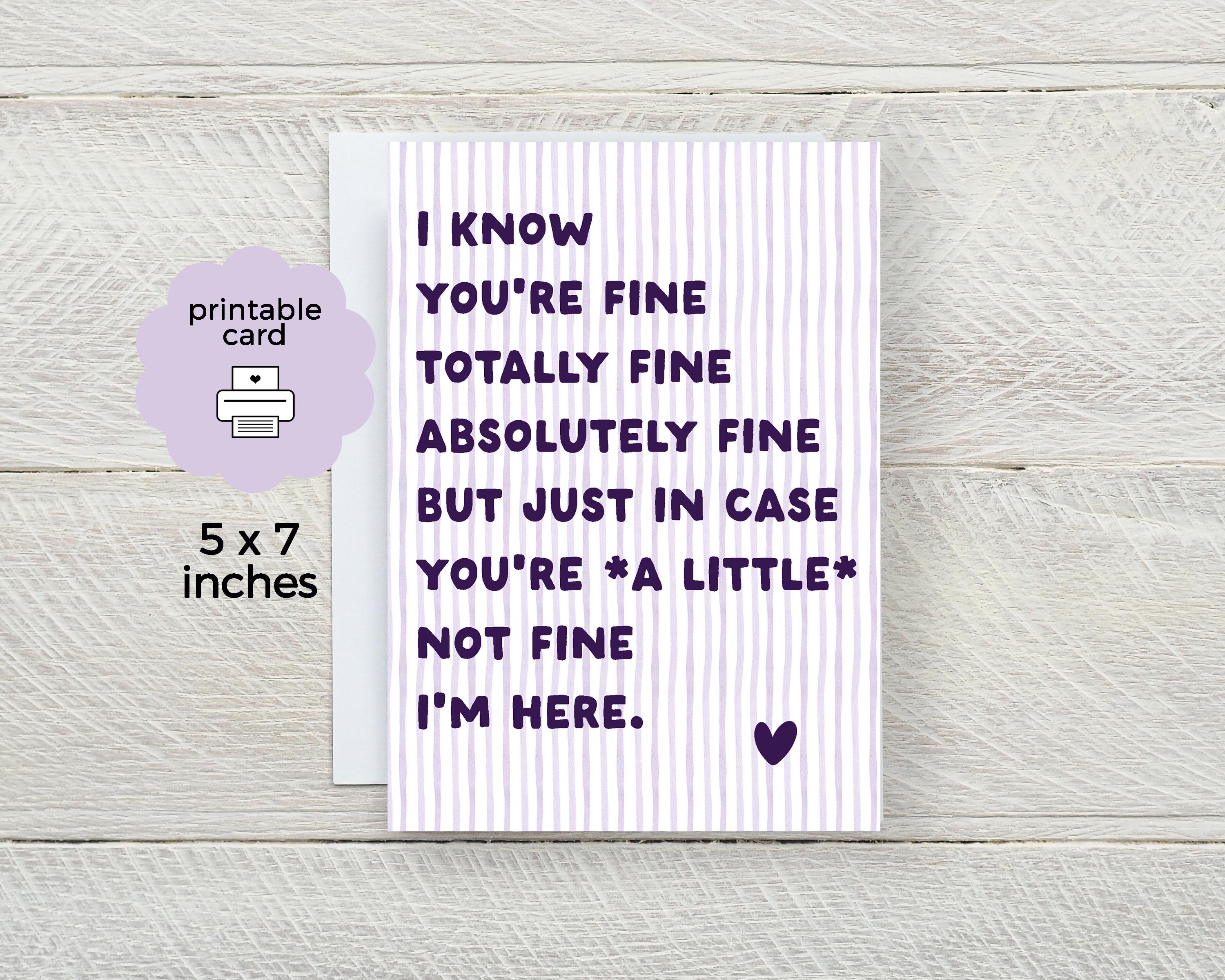 Helpcard Printable Support Card · Instant Download Encouragement Greeting - Etsy