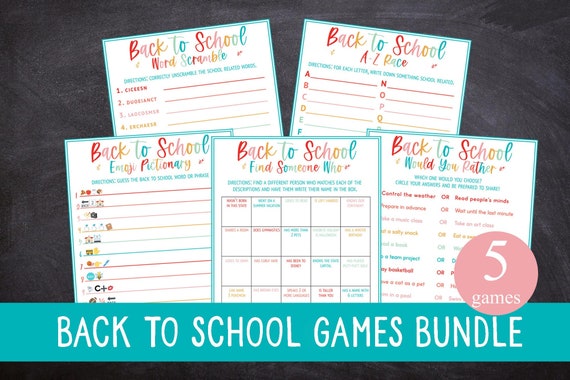 Back to School Games Bundle • Printable Icebreaker Activities