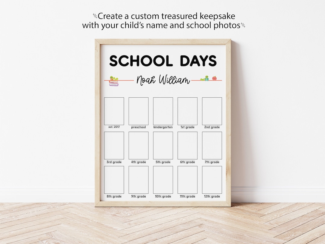 School Years Photo Frame School Years Picture Frame Etsy