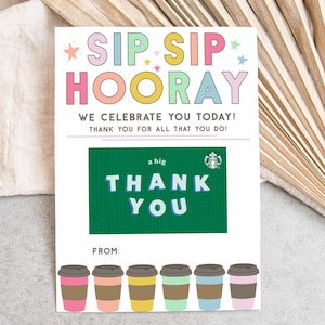Etichette regalo per caffè di apprezzamento per gli insegnanti · Regalo di apprezzamento per il personale · Buono regalo per caffè per insegnanti · Etichetta regalo stampabile · Biglietto di apprezzamento per insegnanti
