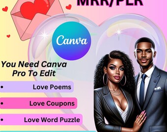 Plantilla de Canva para ebook de San Valentín: Reventa con MRR y PLR (Descarga digital)