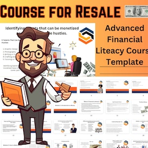PLR Financial Literacy Course: Canva Editable Template, Resale Rights