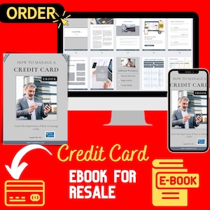 Livre électronique DPP en marque blanche pour carte de crédit à revendre - ebook professionnel Canva modifiable en marque blanche - ebook de carte de crédit à revendre - modèle Canva Pro - DPP