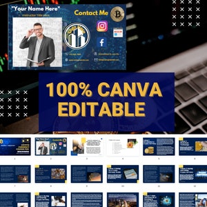 PLR-Kryptokursvorlage: Bearbeitbare Canva-Datei, Weiterverkaufsrechte (Digitaler Download)