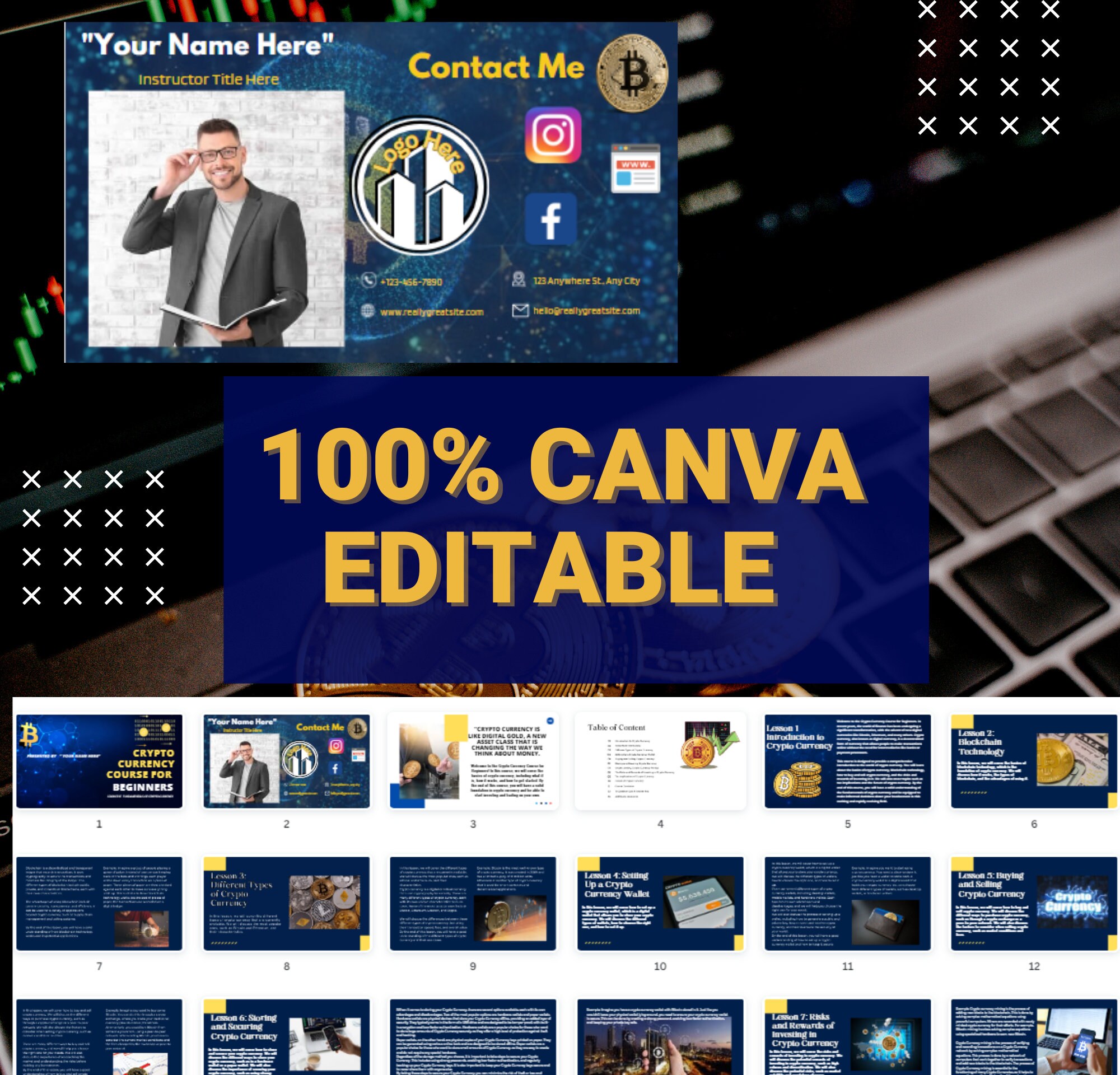PLR Crypto Course Template: Canva Editable, Resell Rights (digital  Download) - Etsy