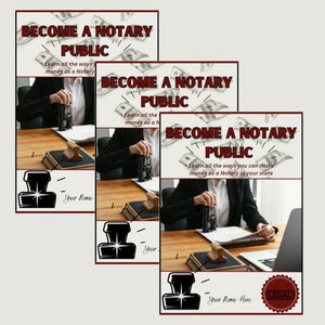 Notary Public eBook- Canva Pro Template- Done- For - You- For Resale- White Label - eBook for Resell- Notary Public eBook Template -Resale