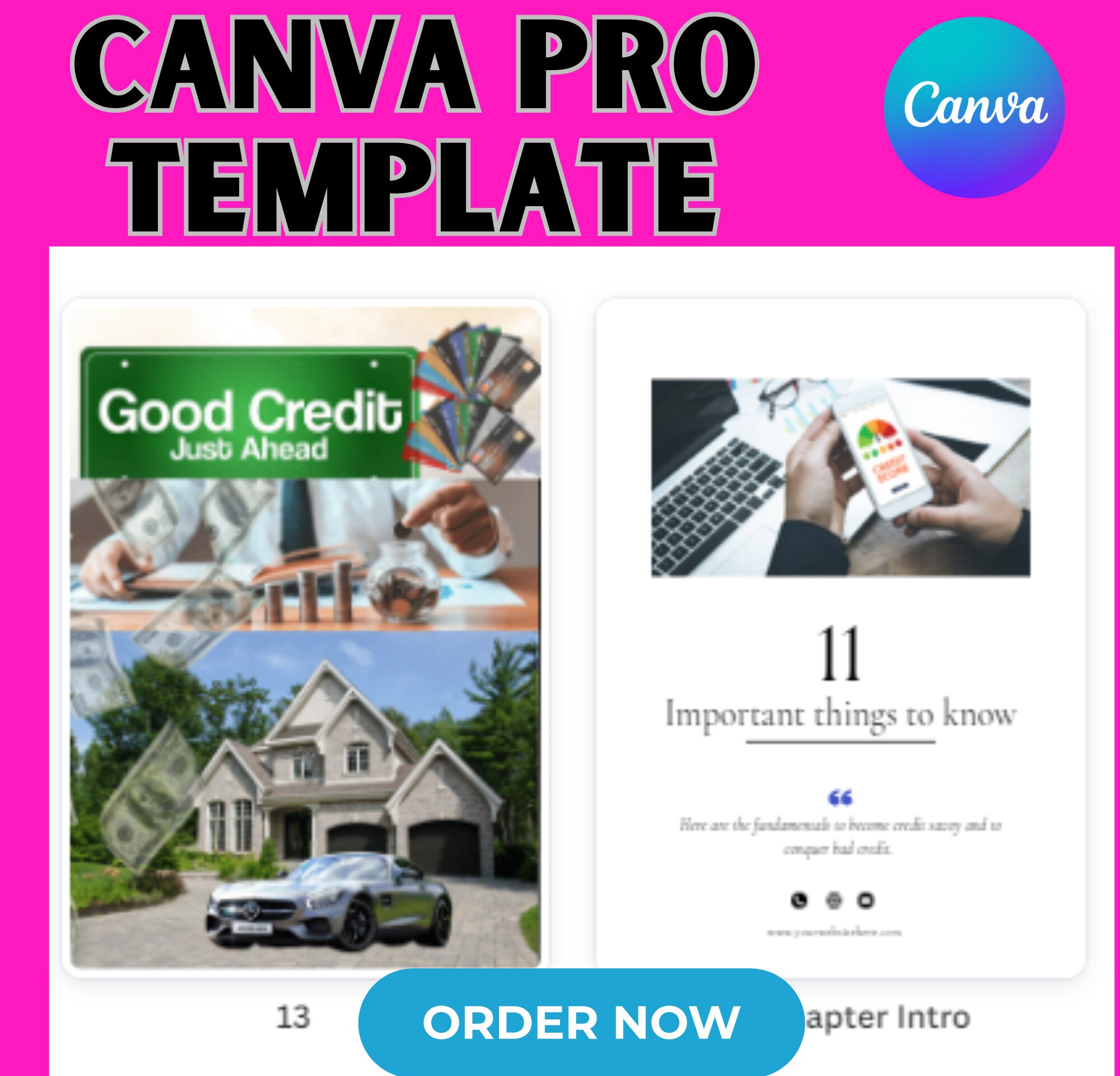 PLR Credit Repair Ebook, Canva Pro, for Resale, DIY Credit Repair Ebook
