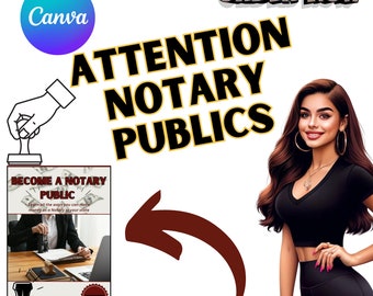 Notary Public eBook: Canva Template for Resale (Digital Download)