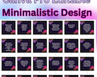 PLR Business Credit Post social media| Canva Pro Template| Whitelabel Infographics for 100% Resale Rights| 100 Post| Canva Template| MMR PLR