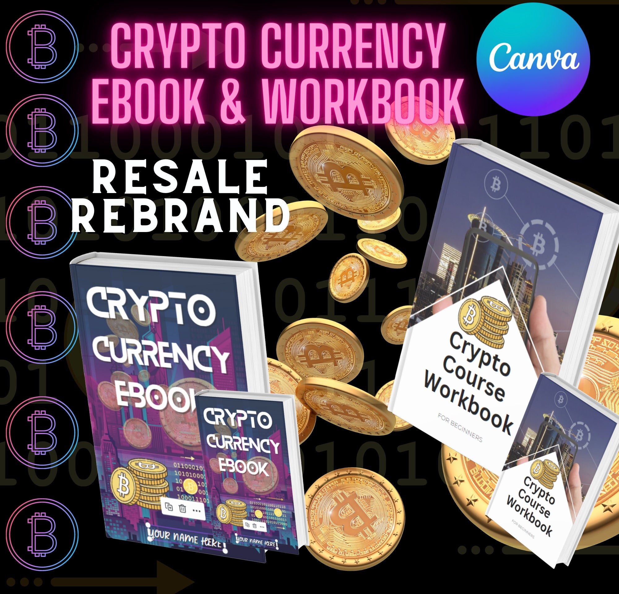 Livre électronique et classeur Crypto Currency : modèle modifiable Canva  (téléchargement numérique) - Etsy France